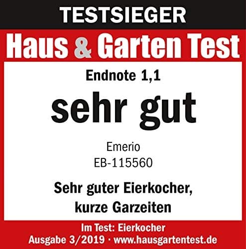 Emerio äggkokare, 6 ägg, lätt/flerspråkig. Röstdisplay (EB-115560.14)