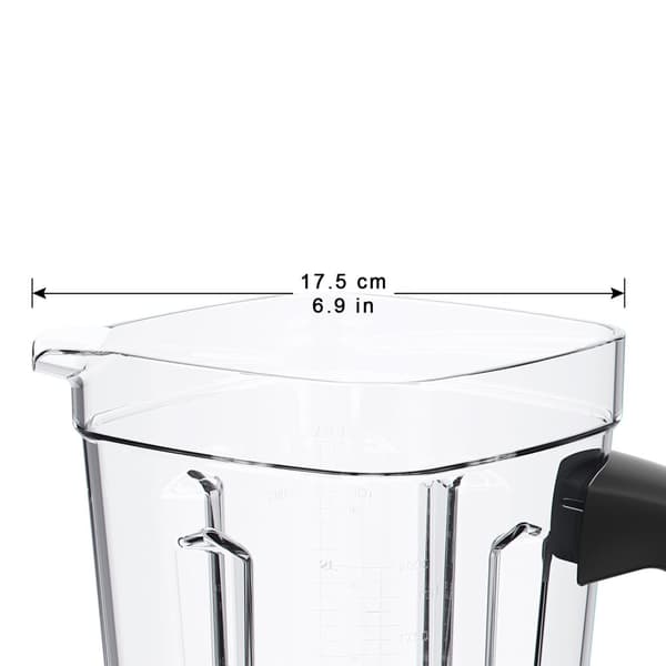 Blender Mixer Reservedele, 2L Firkantet Beholder, Takket Smoothie Blade