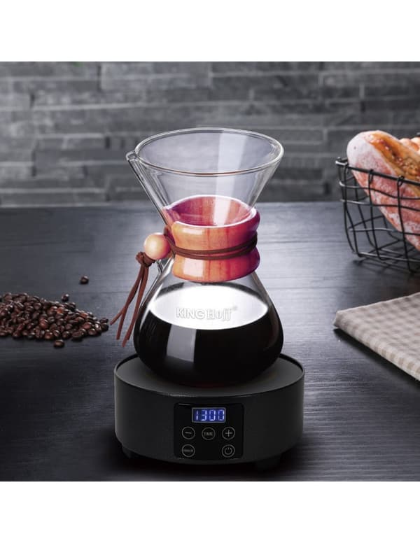 KAFFEBRYGARE i GLAS 400ML KINGHOFF KH-1638