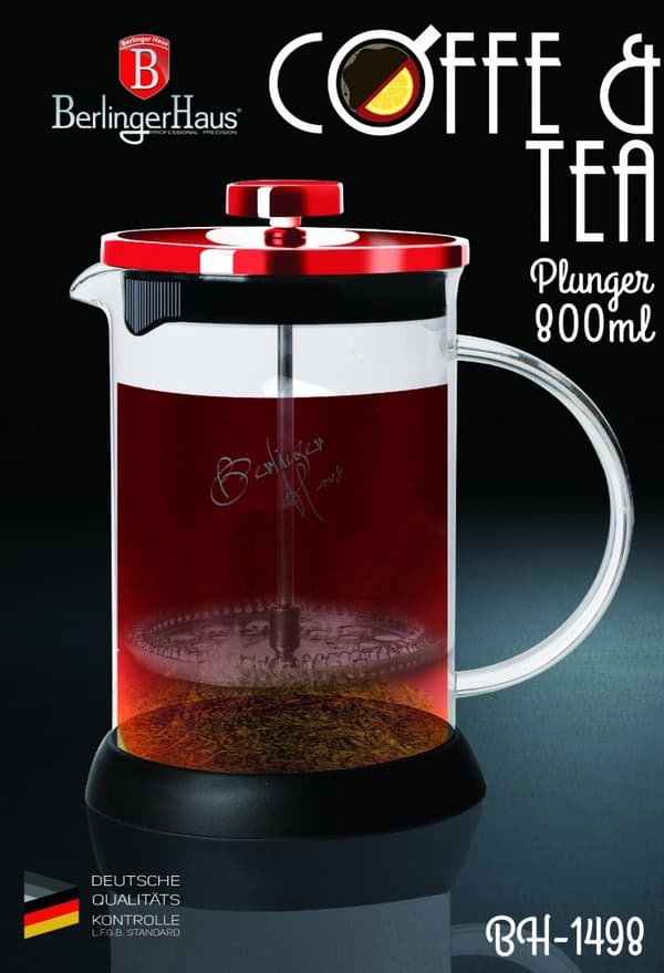 TE BREWER 800ML BERLINGER HAUS METALLIC BURGUNDY LINE BH-1498