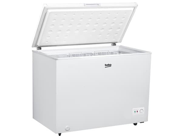 Beko CF316EWN - Öppning uppåt - bredd: 112 cm - djup: 70 cm - höjd: 84.5 cm - 308 liter - Klass E - vit