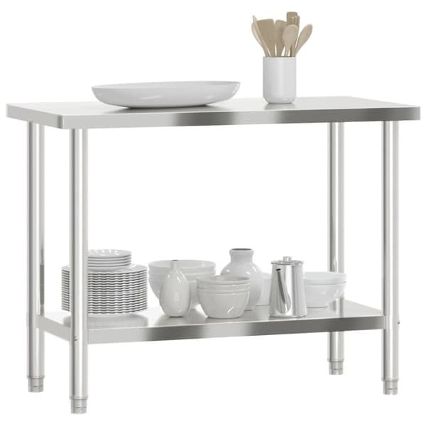 arbejdsbord til køkken 110x55x85 cm rustfrit stål