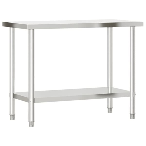 arbejdsbord til køkken 110x55x85 cm rustfrit stål