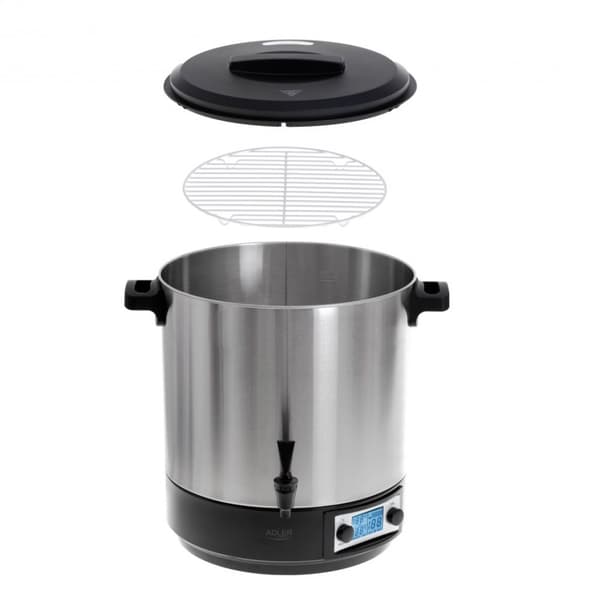 Adler | AD 4496 | Sähkökattila/liesi | 28 L | Ruostumaton teräs/musta | Ohjelmien määrä | 2600W