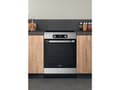 Miniatyrbilde 5 av 5: Hotpoint HS68IQ8CHX/E, Frittstående komfyr, Rustfritt stål, Knapper, Rotasjon, Berøringskontroll, Rustfritt stål, Front, Sonebasert induksjon