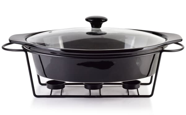 MODERNE KØKKEN Fad med varmelegeme 2,6L 38x26x7,9cm sort