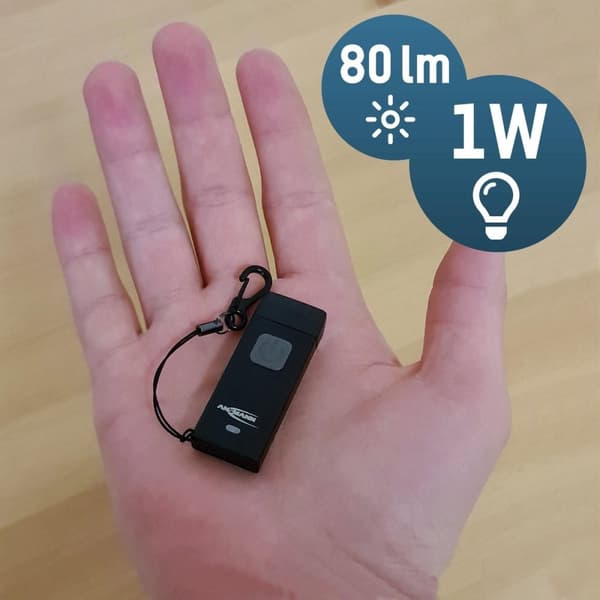 Ansmann KL80R Nøglering lampe fungerer med en batteri LED 80 lm 18 g