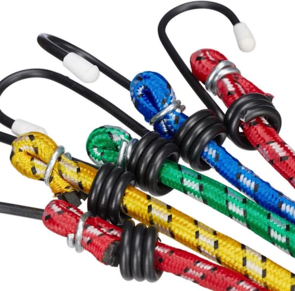 Relaxdays snabbkopplingsremmar med krok - 24 delar - spindelpärm - bagagespindel universal - elastisk