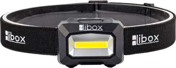 Libox LB0107 lommelygte Lanterne på pandebånd Sort LED