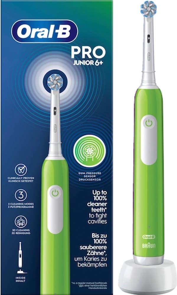 Oral-B PRO Junior 6+ gröna elektriska tänder hår