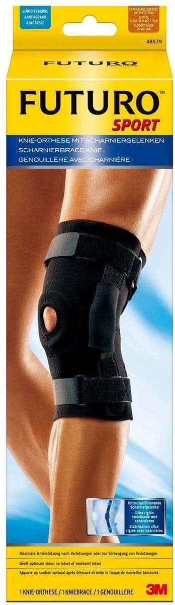 FUTURO™ gångjärnsförsedda knästöd 48579, justerbar (40,6 - 55,9 cm)