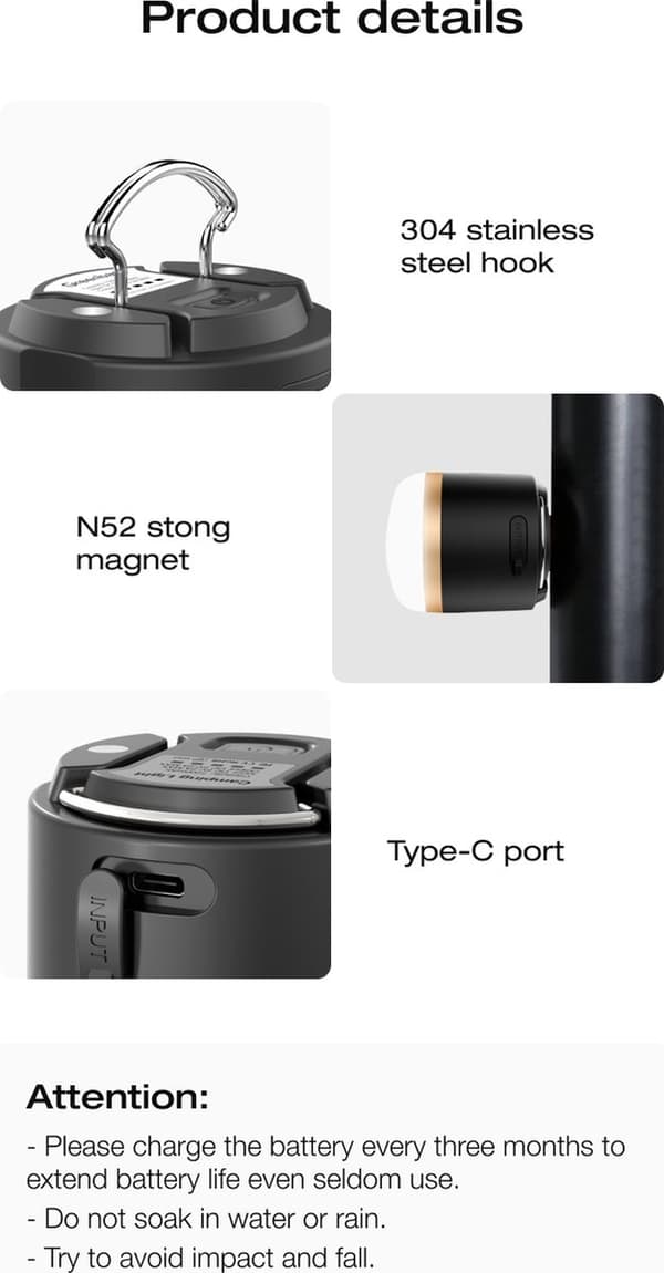 EcoFlow genopladelig campinglampe