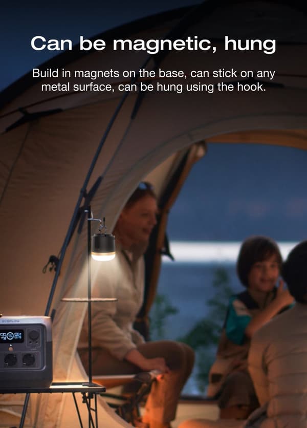 EcoFlow genopladelig campinglampe