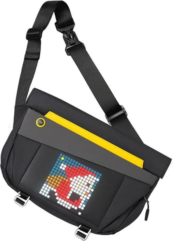 Divoom™ - Pixel SlingBag-V - LED-animationsskärm - Inkluderar app - Svart