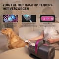Miniatyrbillede 4 af 9: PETKIT Airclipper - Støvsuger til kæledyrspleje - Vandblæser - Hårfjerner - Hundefrisør