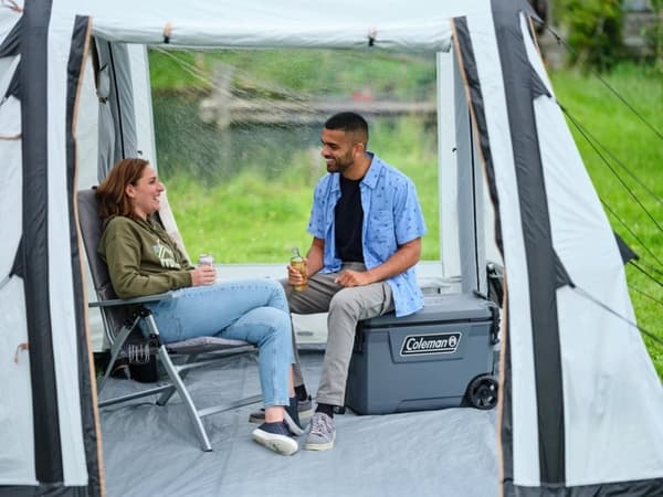 Coleman 65QT Convoy Cooler - 66 liters køleboks - 5 dage med is - køleboks med hjul - grå