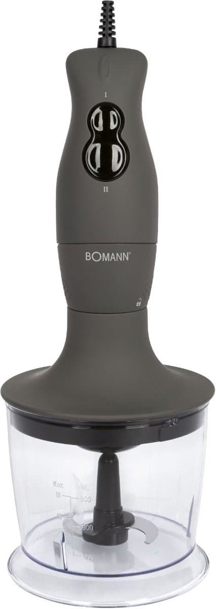 Bomann SMS 6055 CB 0,7 l Stavmixer 400 W Grå, Rostfritt stål