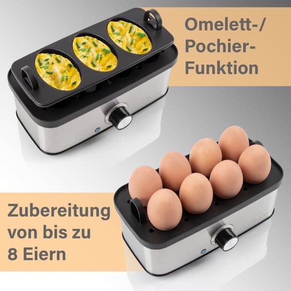 ProfiCook EK 1275 - äggkokare - 8 ägg - omelett och pocheringsfunktion