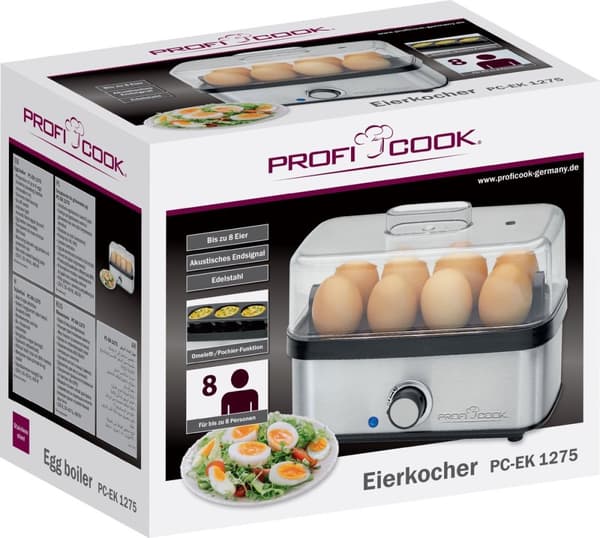 ProfiCook EK 1275 - äggkokare - 8 ägg - omelett och pocheringsfunktion