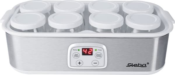 Steba JM3 - Yoghurtmaskine - 8 glas à 180 ml - timer - rustfrit stål