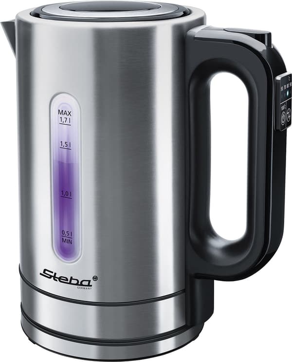 Steba WK21 - elkedel med temperaturkontrol - 1,7 liter - 2200 watt - rustfrit stål