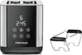 Miniatyrbillede 3 af 4: Rommelsbacher TO 850, 2 snit, sort, rustfrit stål, rustfrit stål, touch, LED, 850 W