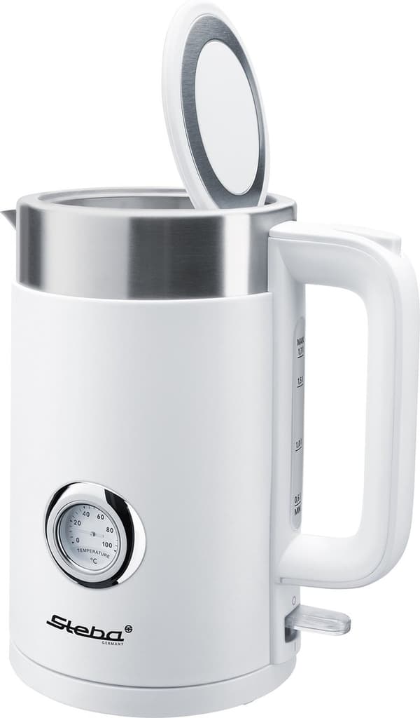 Steba WK10 vattenkokare | 1,7 liter | 2200 watt | Temperaturdisplay | Vit