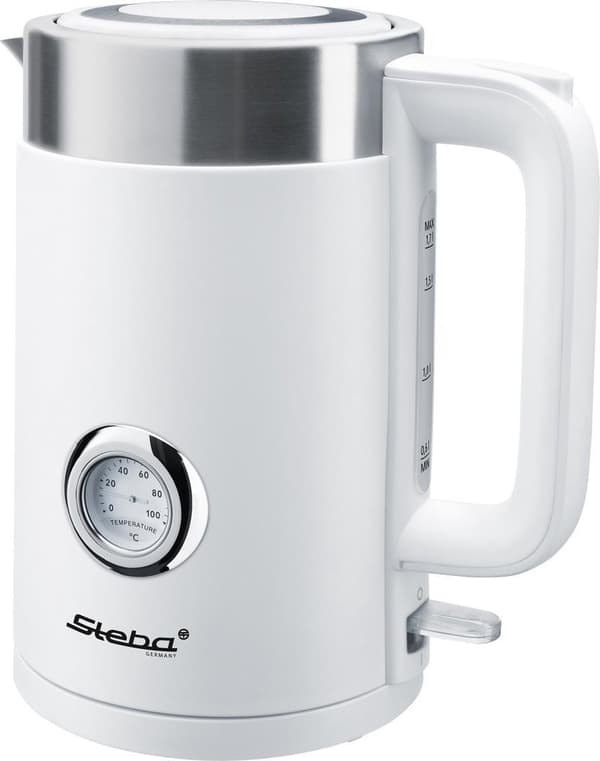 Steba WK10 elkedel | 1,7 liter | 2200 watt | Temperaturvisning | hvid