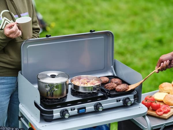 Campingaz Camping Kit – 5-delt campingnedbrudssæt – rustfrit stål – silikonehåndtag