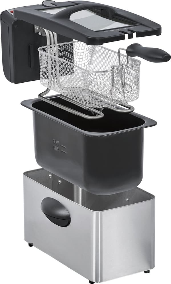 Steba DF180 - frituregryde - 3 liter indvendigt - 2000 watt - 1 kg frituregryde - XXL visningsvindue