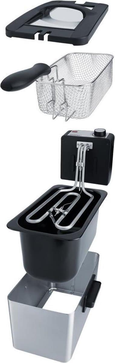 Steba DF180 - frituregryde - 3 liter indvendigt - 2000 watt - 1 kg frituregryde - XXL visningsvindue