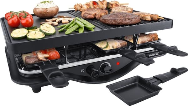 Steba RC28 | Gourmetset & tvåsidig grilltallrik 8 personer | 1400 watt