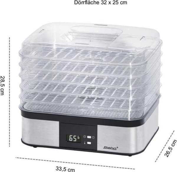 Steba ED5 - Elektrisk torktumlare 32x25cm - 5 lager