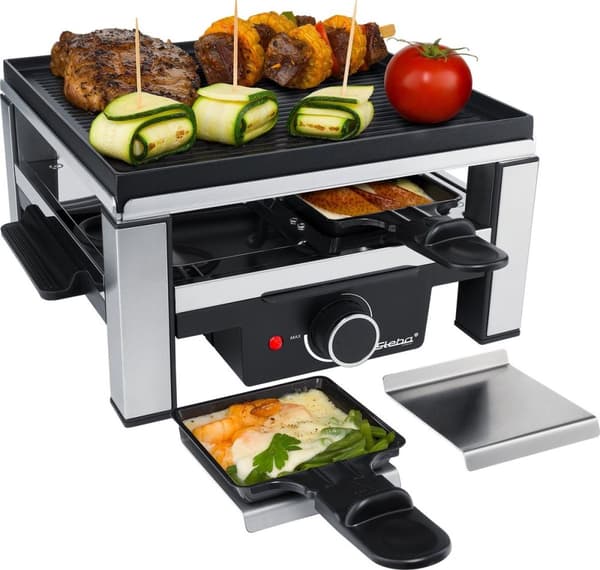 Steba RC104 | Gourmet & Raclette sæt | 4 personer | ekstra lang ledning på 2 meter