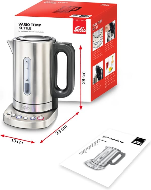 Solis Vario Temp Vattenkokare 5516 Vattenkokare med temperaturkontroll - silver