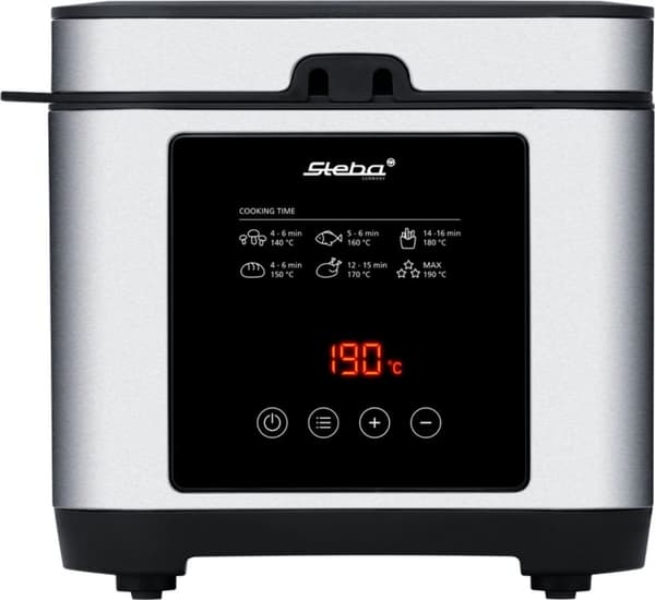 Steba Germany DF 150 fritös 1200 W timerfunktion, steglös temperaturregulator, med display i rostfritt stål