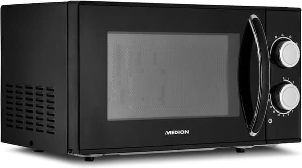 Medion MD 15644 mikrovågsugn 700W 17L svart - • 700 watt effekt - 17l kokutrymmesvolym • 6 mikrovågsugn