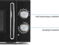 Miniatyrbild 2 av 7: Medion MD 15644 mikrovågsugn 700W 17L svart - • 700 watt effekt - 17l kokutrymmesvolym • 6 mikrovågsugn