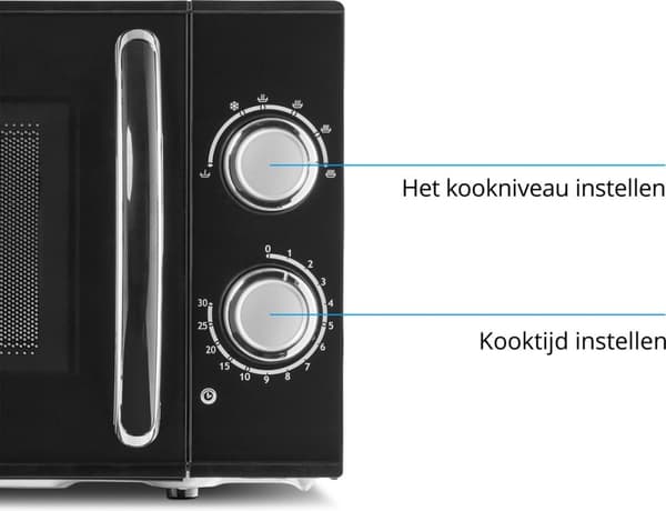 Medion MD 15644 mikrovågsugn 700W 17L svart - • 700 watt effekt - 17l kokutrymmesvolym • 6 mikrovågsugn
