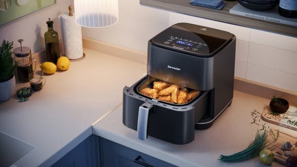 Sharp AF-GS552AE-B XL Airfryer - lätt fritös - 5,5 liter - 1650 watt - svart