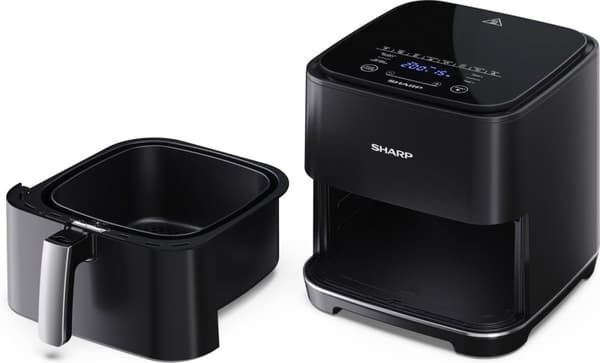 Sharp AF-GS552AE-B XL Airfryer - lätt fritös - 5,5 liter - 1650 watt - svart