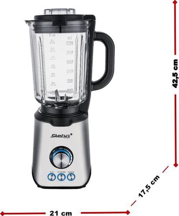 Steba MX4Plus - Blender - 1200W - 1,75L - Rostfritt stål