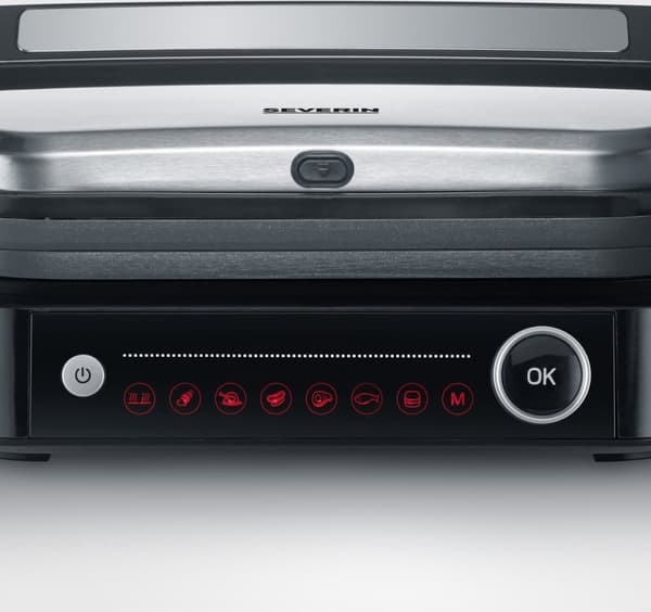Severin KG 2395 kontaktgrill sort/sølv (KG 2395)