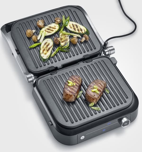 Severin KG 2395 kontaktgrill sort/sølv (KG 2395)