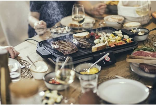 Severin PG 8564, Plancha - pöytägrilli - iloinen ja grillattu - sisältä ja ulkoa - 230 °C