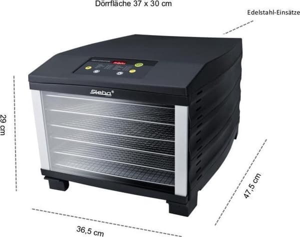 Steba ED6 - El-tørretumbler 37x30cm - 6 lags