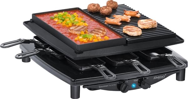 Steba RC4Plus | 3-i-1 | Gourmet | Stengrill | bakplåt | infall | 8 personer