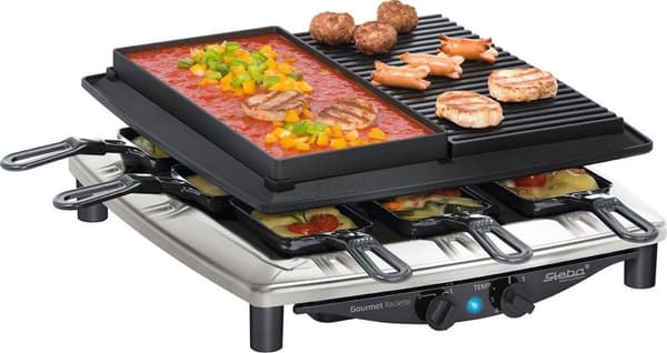 Steba RC4Plus | 3-i-1 | Gourmet | Stengrill | bakplåt | infall | 8 personer