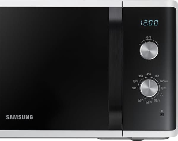 Samsung MG23K3614AW/EG, Bänkskiva, Kombinationsmikrovågsugn, 23 l, 800 W, Vridknapp, Vit