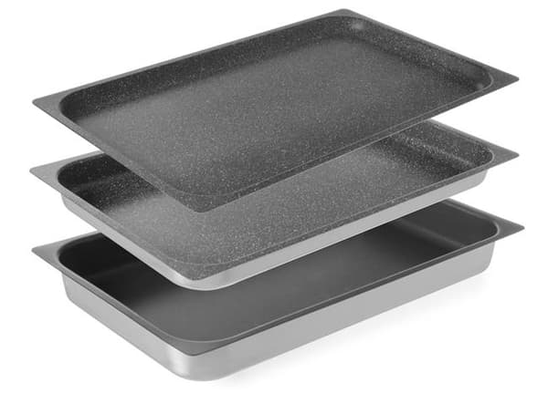 GN 1/1 aluminiumsbeholder med non-stick belægning, bakke 20
